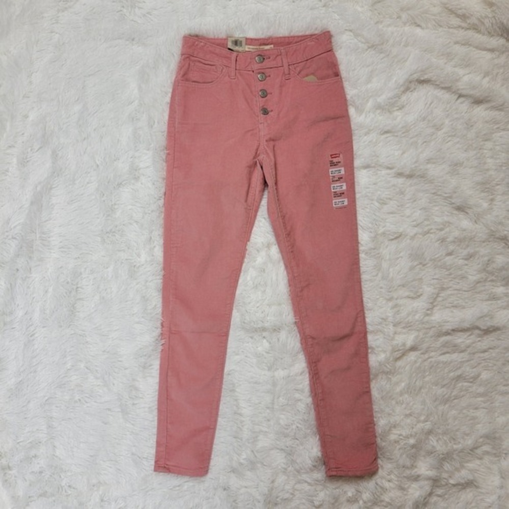 Levi's 721 Pink‎ Corduroy Jeans - W24 L28 - Picture 5 of 6
